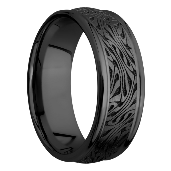 Black Zirconium Men's Ring Black Zirconium Men's Wedding Band