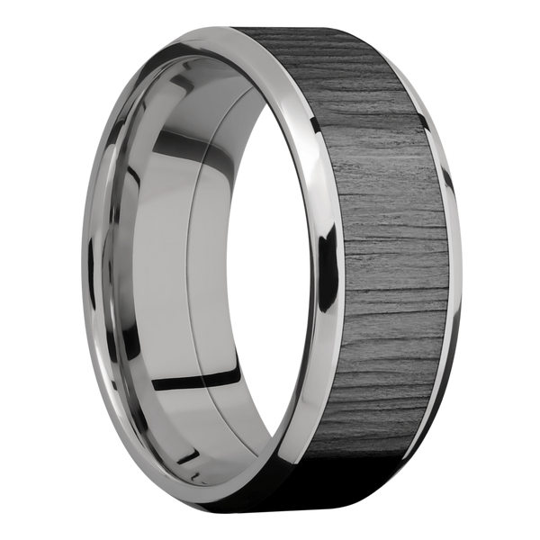 Titanium Men's Ring with Black Zirconium Black Zirconium Men's Wedding Band