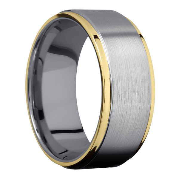 Tantalum Men's Ring with 14K Yellow Gold 14K Gold Men's Wedding Band
