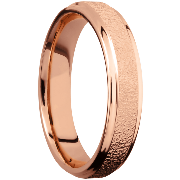 14K Rose Gold Men's Ring Narrow Rings Men's Wedding Band