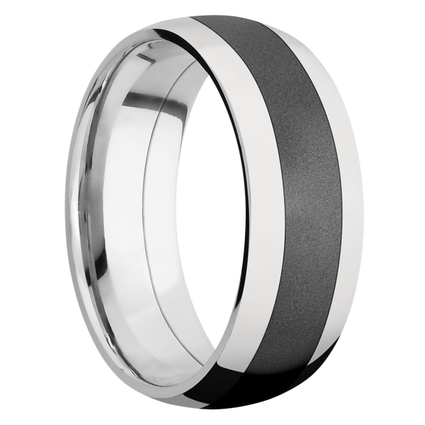 Cobalt Chrome and Black Zirconium Men's Ring Black Zirconium Men's Wedding Band