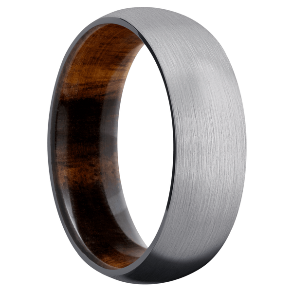 Tantalum Men's Ring with Desert Ironwood Wood Men's Wedding Band