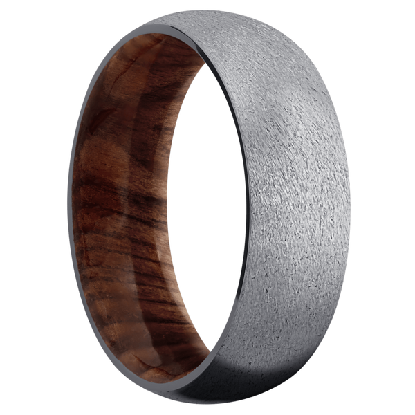 Tantalum Men's Ring with Sequoia Wood
