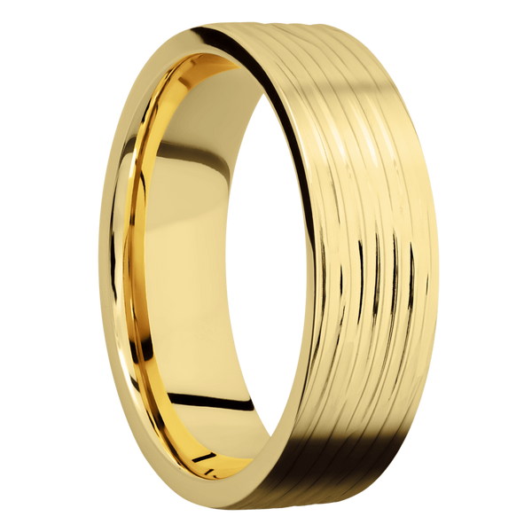 14K Yellow Gold Men's Ring 14K Gold Men's Wedding Band