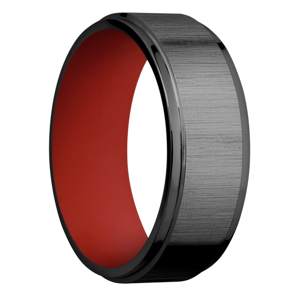 Black Zirconium Men's Ring with Cerakote Cerakote Men's Wedding Band