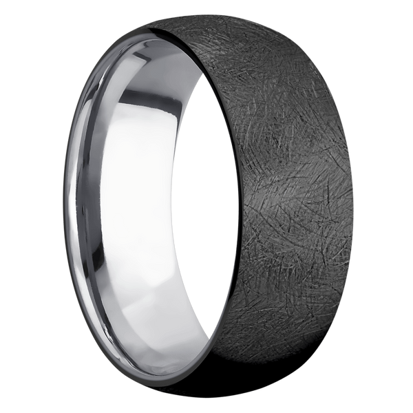 Black Zirconium Men's Ring with Tantalum Black Zirconium Men's Wedding Band