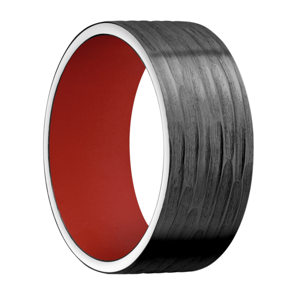 Black Zirconium Men's Ring with Cerakote Cerakote Men's Wedding Band