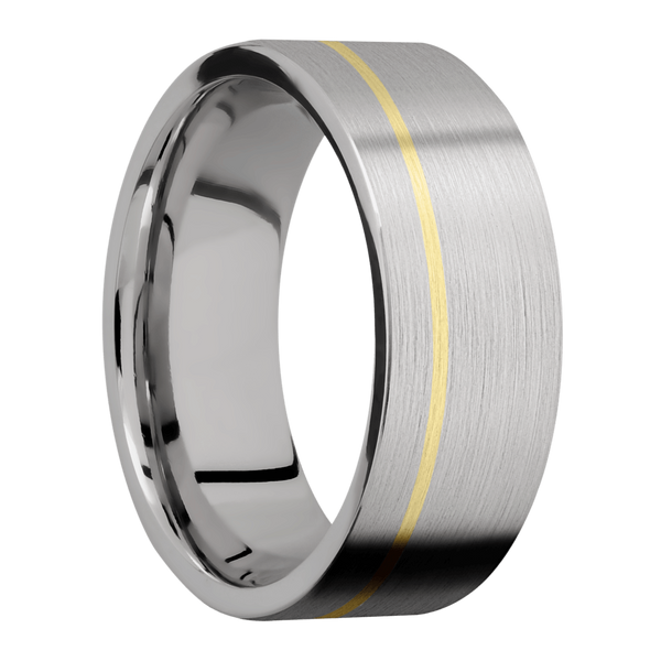 Titanium Men's Ring with 14K Yellow Gold 14K Gold Men's Wedding Band