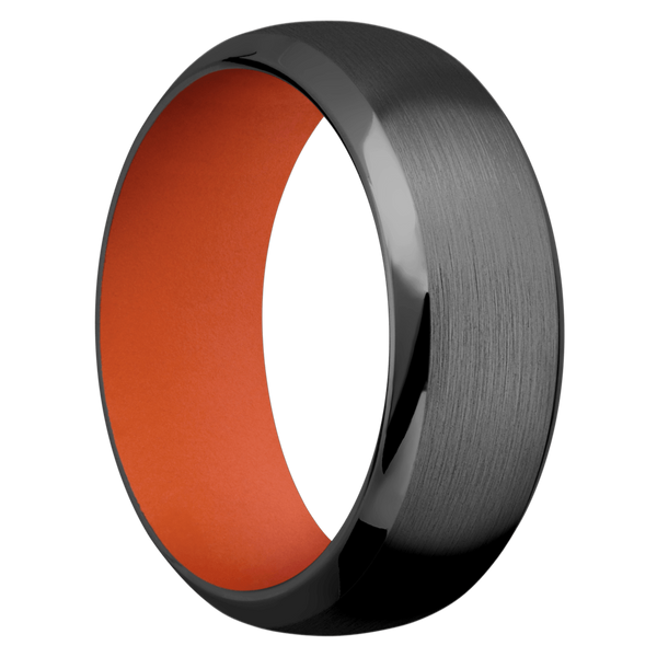 Black Zirconium Men's Ring with Cerakote Cerakote Men's Wedding Band