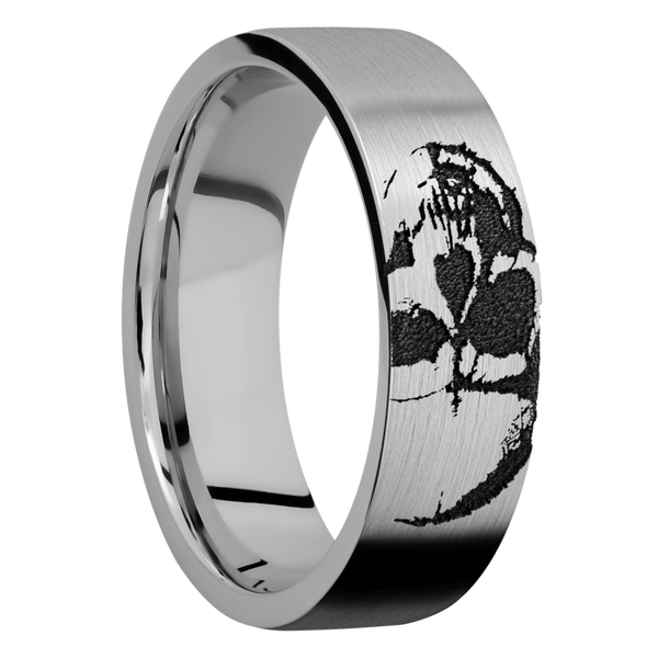 Titanium Men's Ring with Skull Design