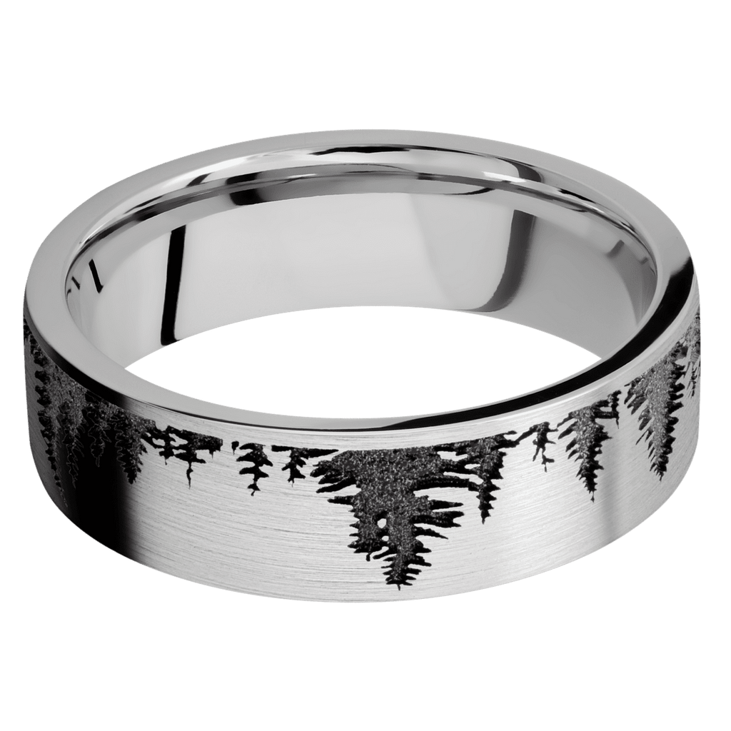 The Pines: Cobalt Chrome Men's Wedding Band - Main Image