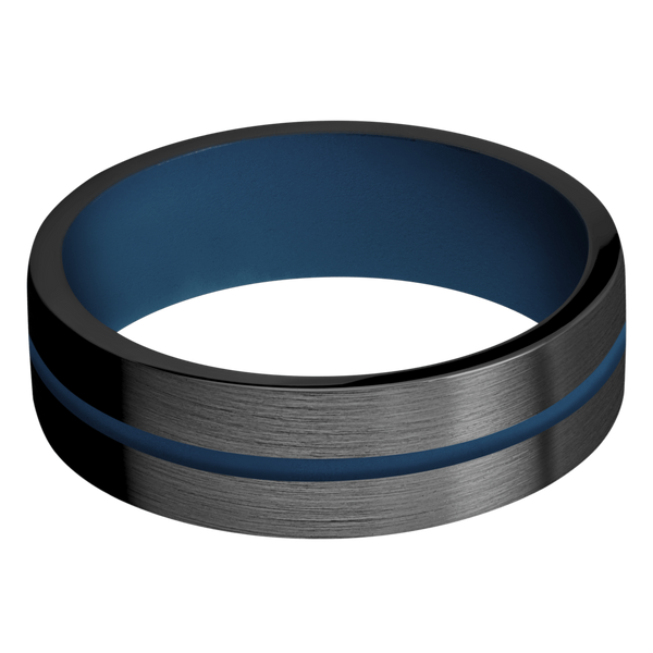 Black Zirconium Men's Ring with Cerakote Cerakote Men's Wedding Band