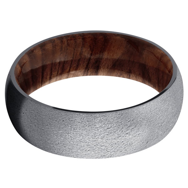 Tantalum Men's Ring with Sequoia Wood