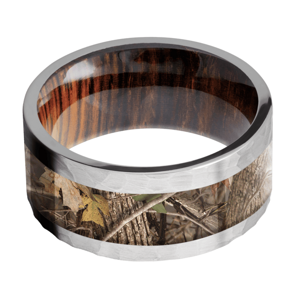Titanium Kins Camo Men's Ring with Cocobolo Wood Men's Wedding Band