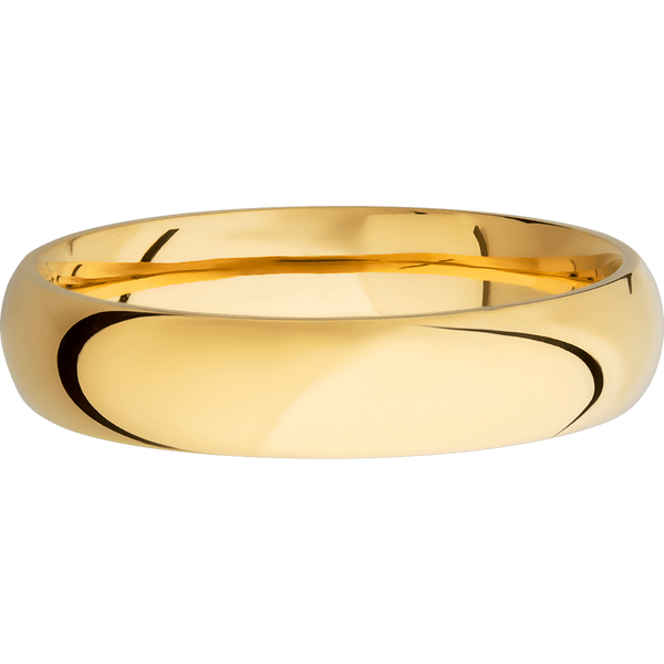 14K Yellow Gold Men's Ring Narrow Rings Men's Wedding Band