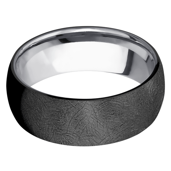 Black Zirconium Men's Ring with Tantalum Black Zirconium Men's Wedding Band