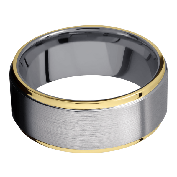 Tantalum Men's Ring with 14K Yellow Gold 14K Gold Men's Wedding Band