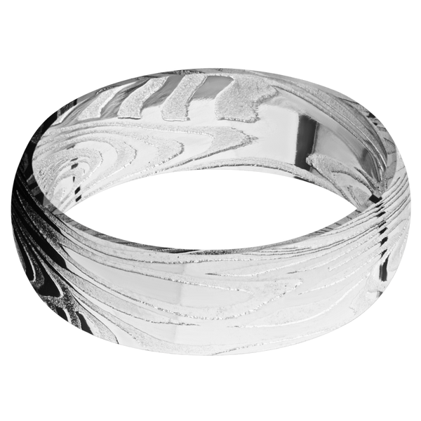 Sunset Damascus Steel Men's Ring Damascus Steel Men's Wedding Band