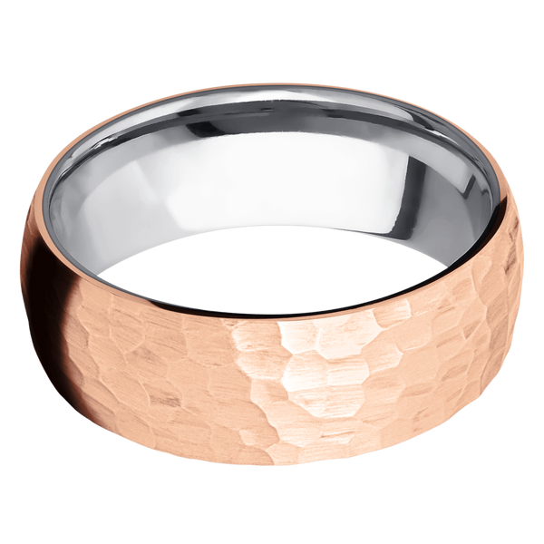 14K Rose Gold Men's Ring with Tantalum 14K Gold Men's Wedding Band