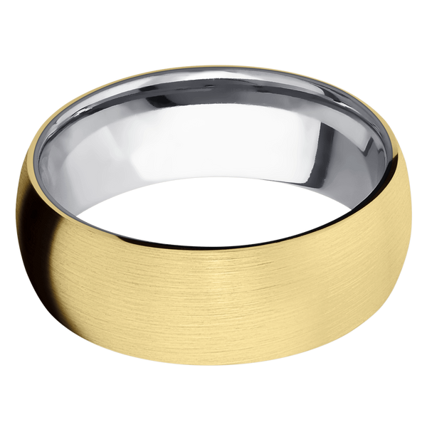 14K Yellow Gold Men's Ring with Tantalum 14K Gold Men's Wedding Band
