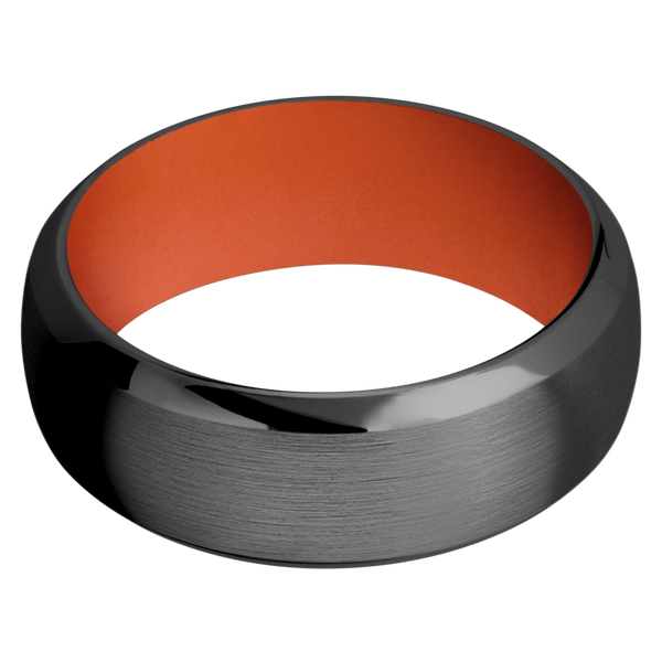Black Zirconium Men's Ring with Cerakote Cerakote Men's Wedding Band