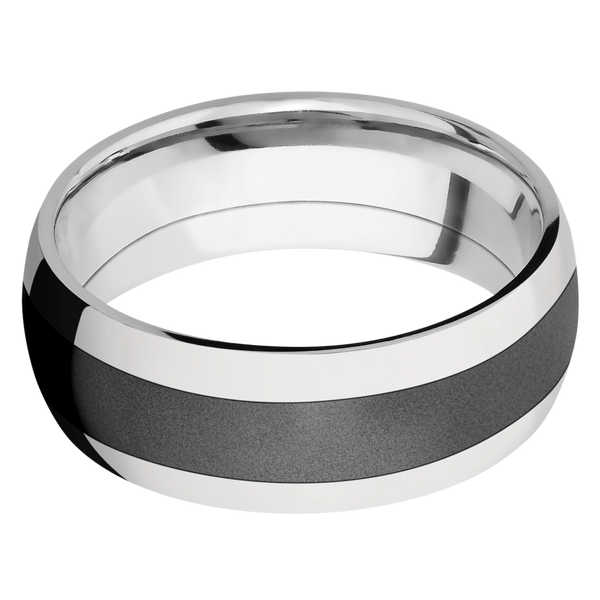 Cobalt Chrome and Black Zirconium Men's Ring Black Zirconium Men's Wedding Band