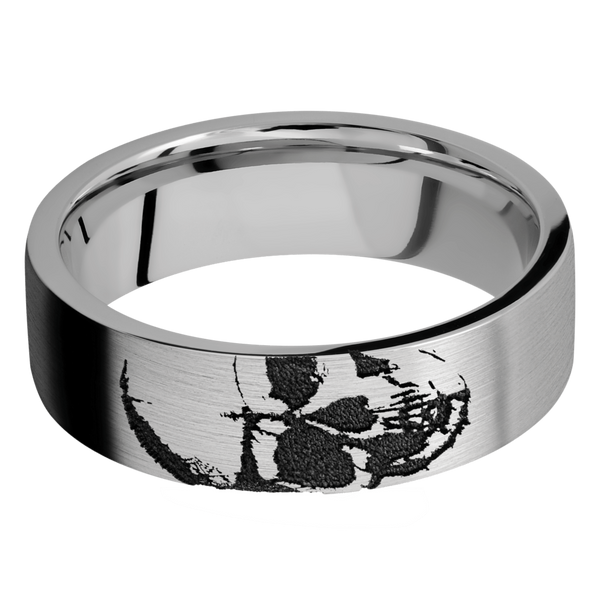Titanium Men's Ring with Skull Design
