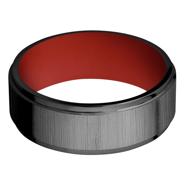 Black Zirconium Men's Ring with Cerakote Cerakote Men's Wedding Band