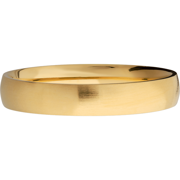 14K Yellow Gold Men's Ring Narrow Rings Men's Wedding Band