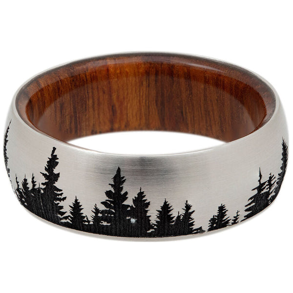 Tree Designs Tree Designs Men's Wedding Band