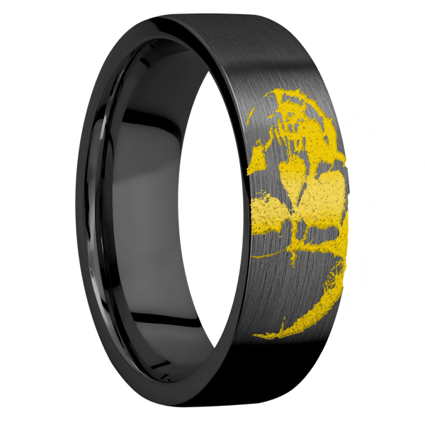 Zirconium + Satin Finish All Rings Men's Wedding Band