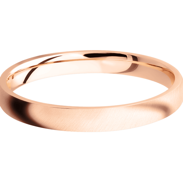 14K Rose Gold + Anglesatin Finish All Rings Men's Wedding Band