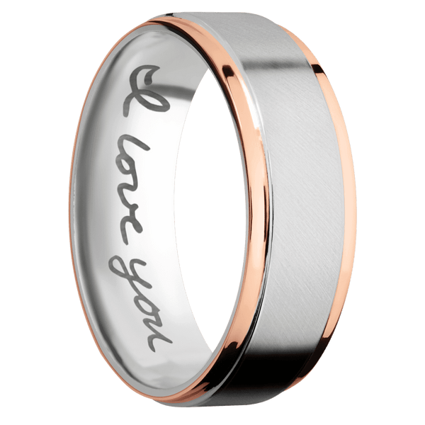Cobalt Chrome + Anglesatin , Polish Finish Included in Sale Pricing Men's Wedding Band
