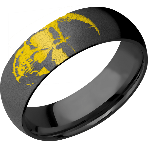 Zirconium + Bead Finish All Rings Men's Wedding Band