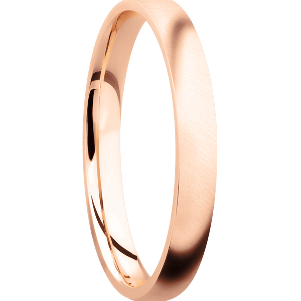 14K Rose Gold + Anglesatin Finish All Rings Men's Wedding Band