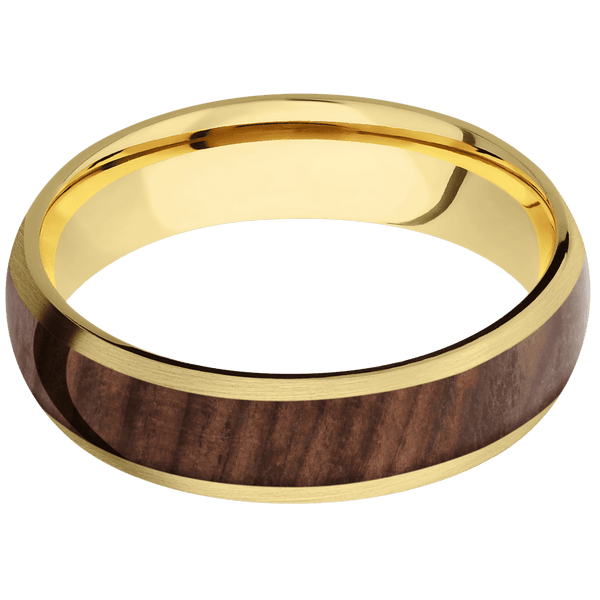 14K Yellow Gold + Satin Finish All Rings Men's Wedding Band