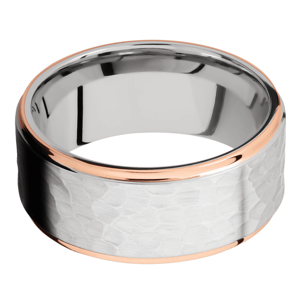 Cobalt Chrome + Hammer , Polish Finish All Rings Men's Wedding Band