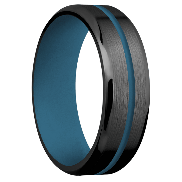 Zirconium + Satin , Polish Finish + Royal Blue