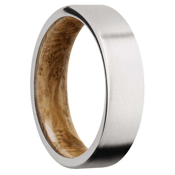 Platinum + Bead Finish + Whiskey Barrel All Rings Men's Wedding Band