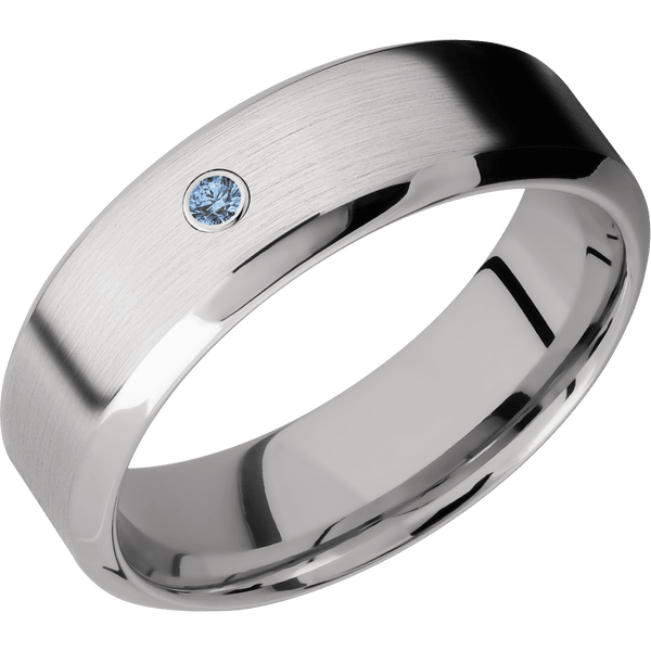 Cobalt Chrome + Satin , Polish Finish Included in Sale Pricing Men's Wedding Band