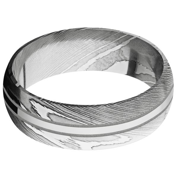Damascus + Polish Finish All Rings Men's Wedding Band