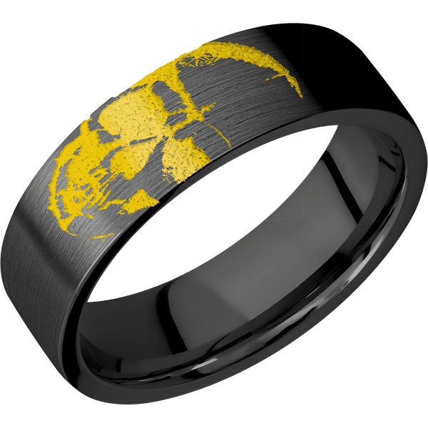 Zirconium + Satin Finish All Rings Men's Wedding Band