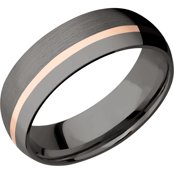 Tantalum Noir + Satin , Polish Finish All Rings Men's Wedding Band