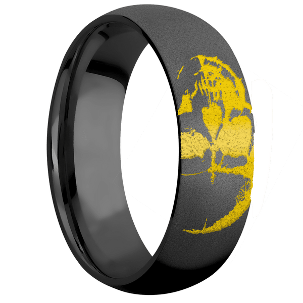 Zirconium + Bead Finish All Rings Men's Wedding Band