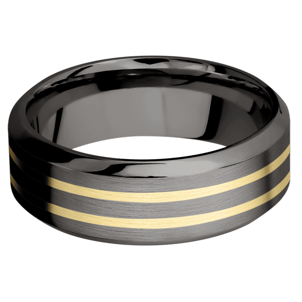 Tantalum Noir + Satin , Polish Finish All Rings Men's Wedding Band
