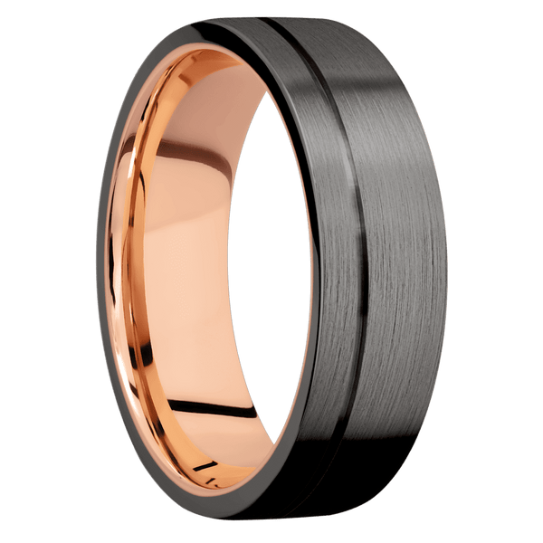 Tantalum Noir + Satin , Satin Finish + 14K Rose Gold