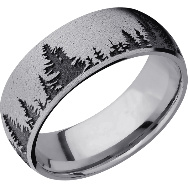 Tantalum + Stone Finish All Rings Men's Wedding Band