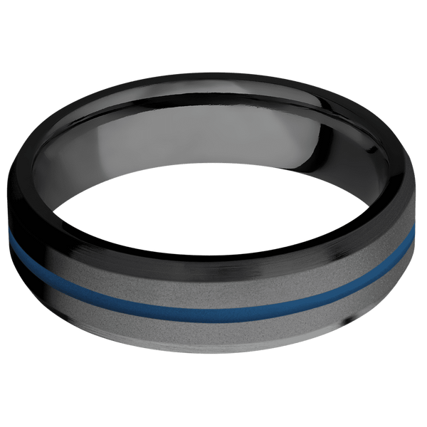 Zirconium + Bead , Satin Finish Included in Sale Pricing Men's Wedding Band