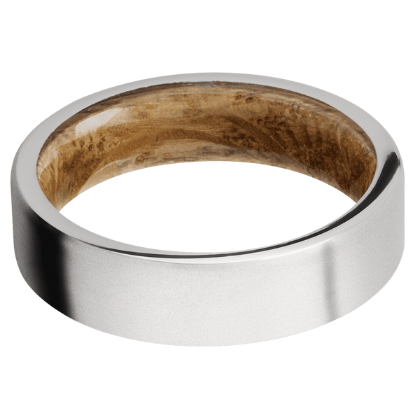 Platinum + Bead Finish + Whiskey Barrel All Rings Men's Wedding Band