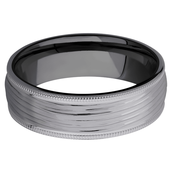 Tantalum + Treebark3 Finish + Zirconium Included in Sale Pricing Men's Wedding Band